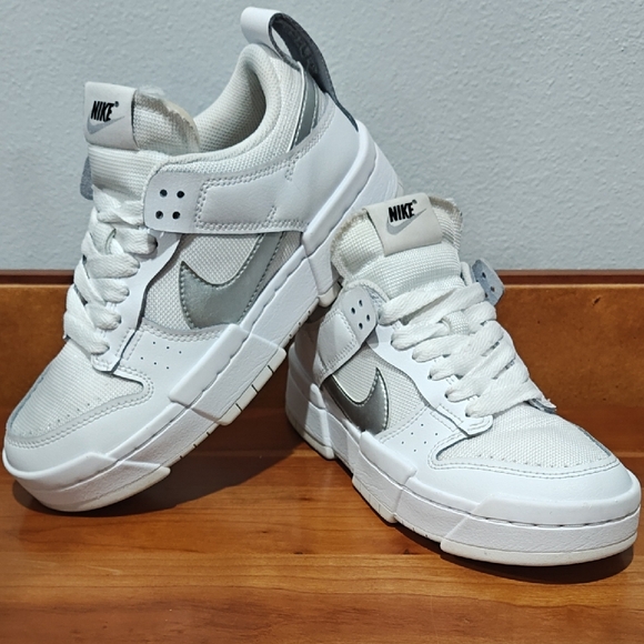 Nike Dunk Low Disrupt White Silver (Women's) - Picture 1 of 14